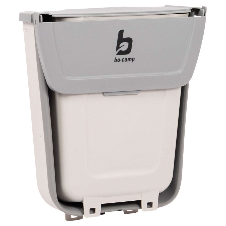 Корзина для мусора складная Bo-Camp Waste Bin Foldable с педалью 15 л Бело-серый
