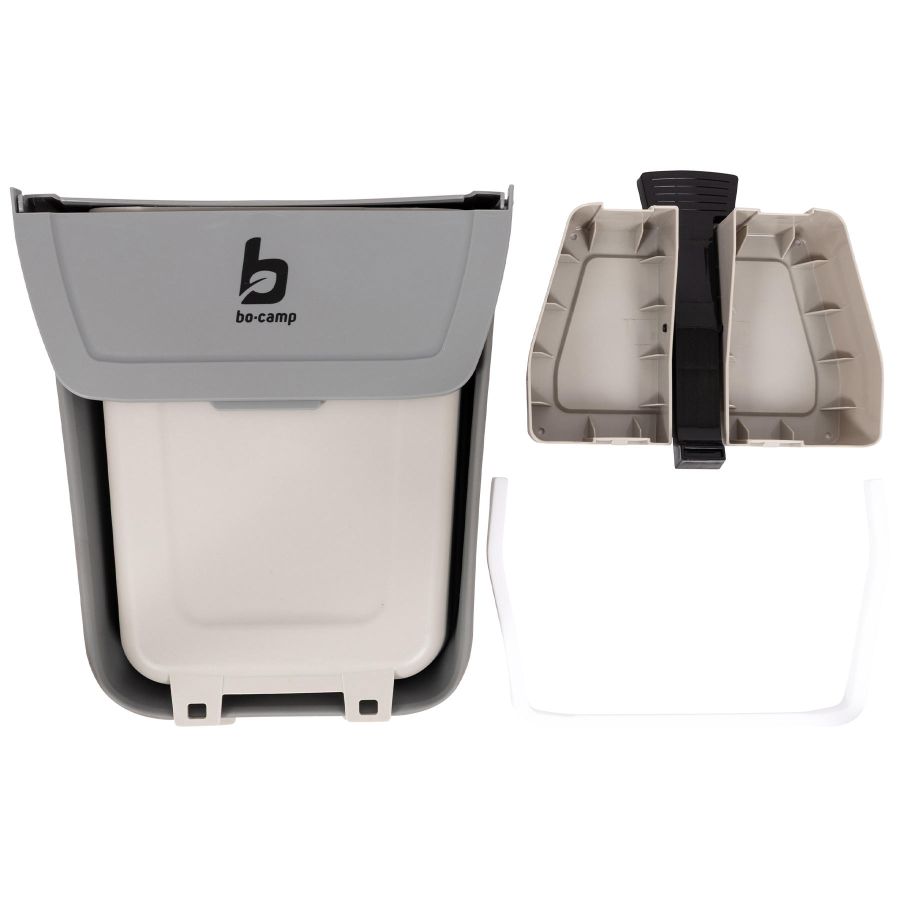 Корзина для мусора складная Bo-Camp Waste Bin Foldable с педалью 15 л Бело-серый