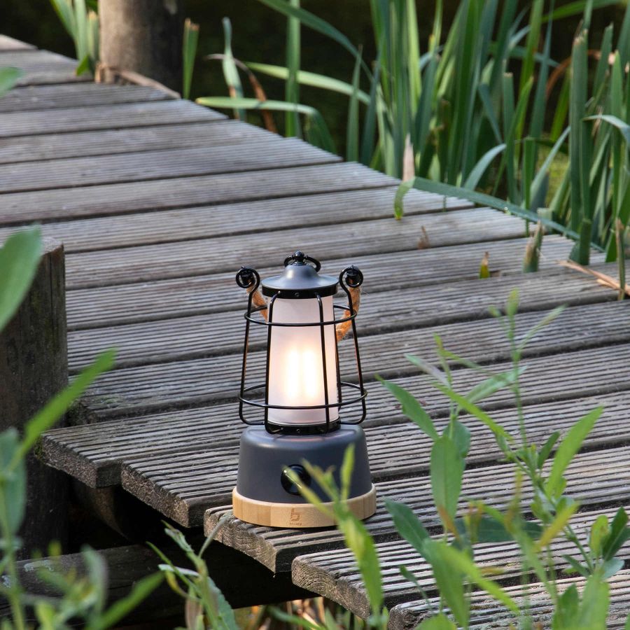 Фонарь кемпинговый Bo-Camp Harlington 370 Lumen с диммированием Bamboo-Grey