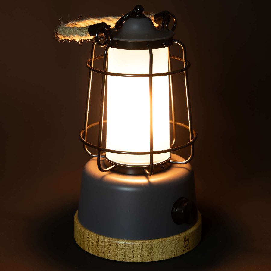Фонарь кемпинговый Bo-Camp Harlington 370 Lumen с диммированием Bamboo-Grey