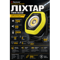 Фонарь профессиональный Mactronic Twin Beam 700 Lm CRI80 Magnetic Type-C Черный