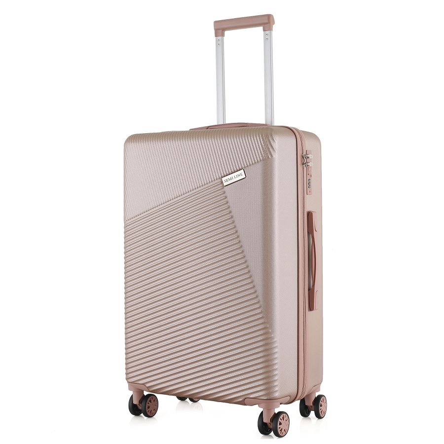 Чемодан средний Semi Line T5758-3 ABS-пластик 24 дюйма 66 л Rose