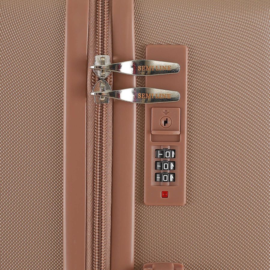 Чемодан средний Semi Line T5758-3 ABS-пластик 24 дюйма 66 л Rose