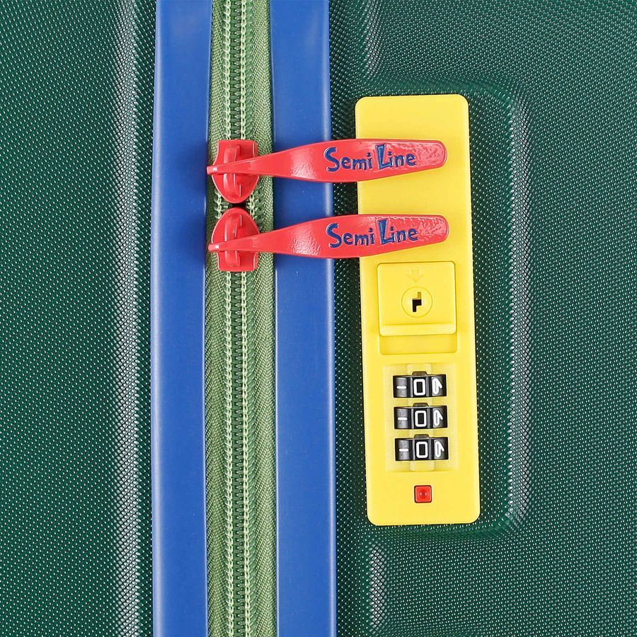 Чемодан маленький Semi Line T5846-1 ABS-пластик 20 дюймов 38.5 л для ручной клади Зелёный