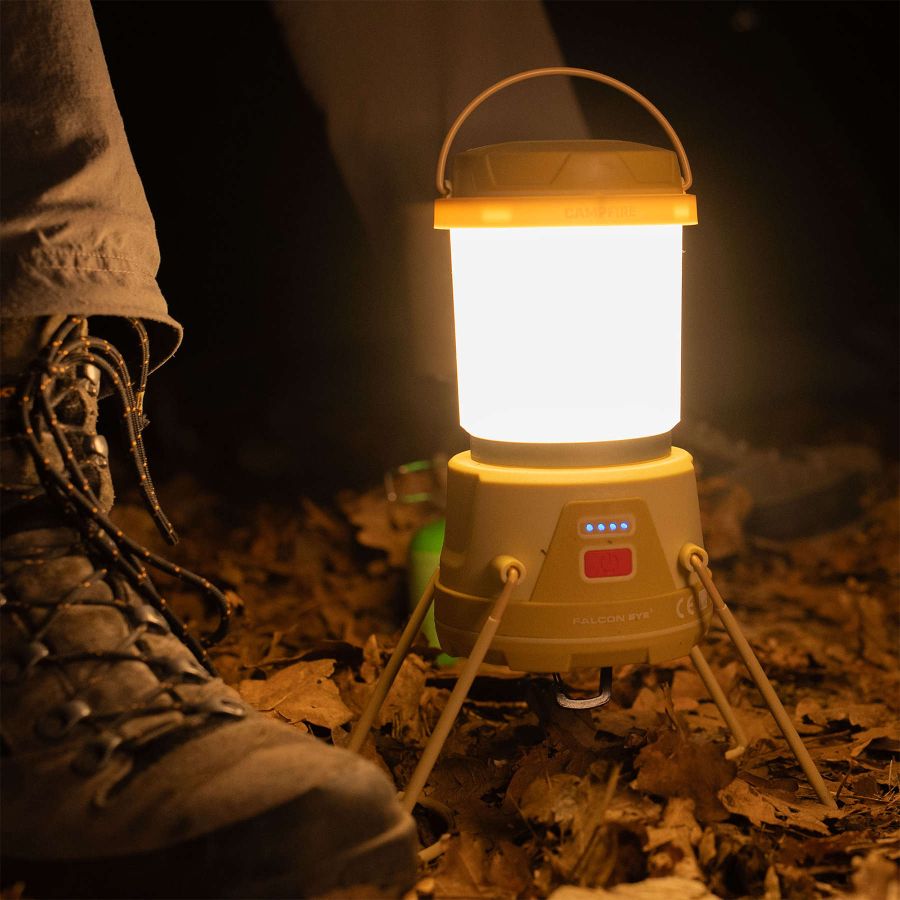 Фонарь кемпинговый Falcon Eye Campfire FCL0032 LED 1720 лм 4400 мАч IPX5 USB-C Бежевый