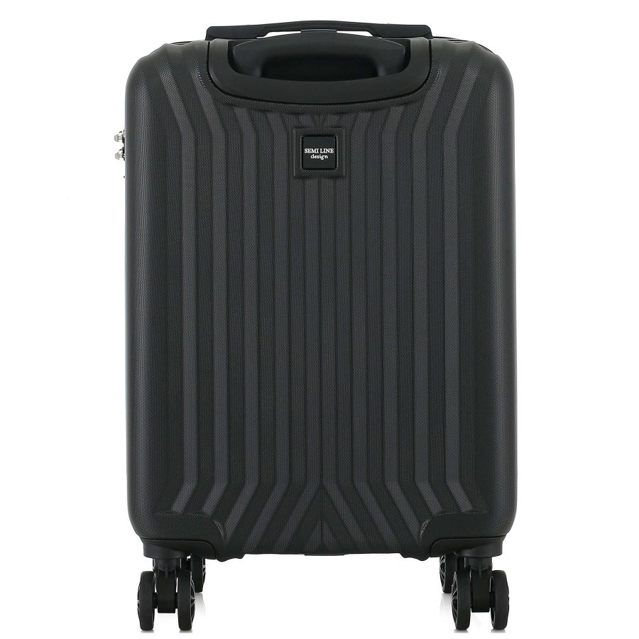 Чемодан маленький Semi Line T5984-3 ABS-пластик 20 дюймов 42 л для ручной клади Чёрный