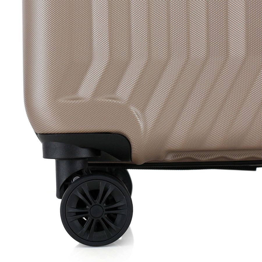 Чемодан маленький Semi Line T5985-3 ABS-пластик 20 дюймов 42 л для ручной клади Шампань