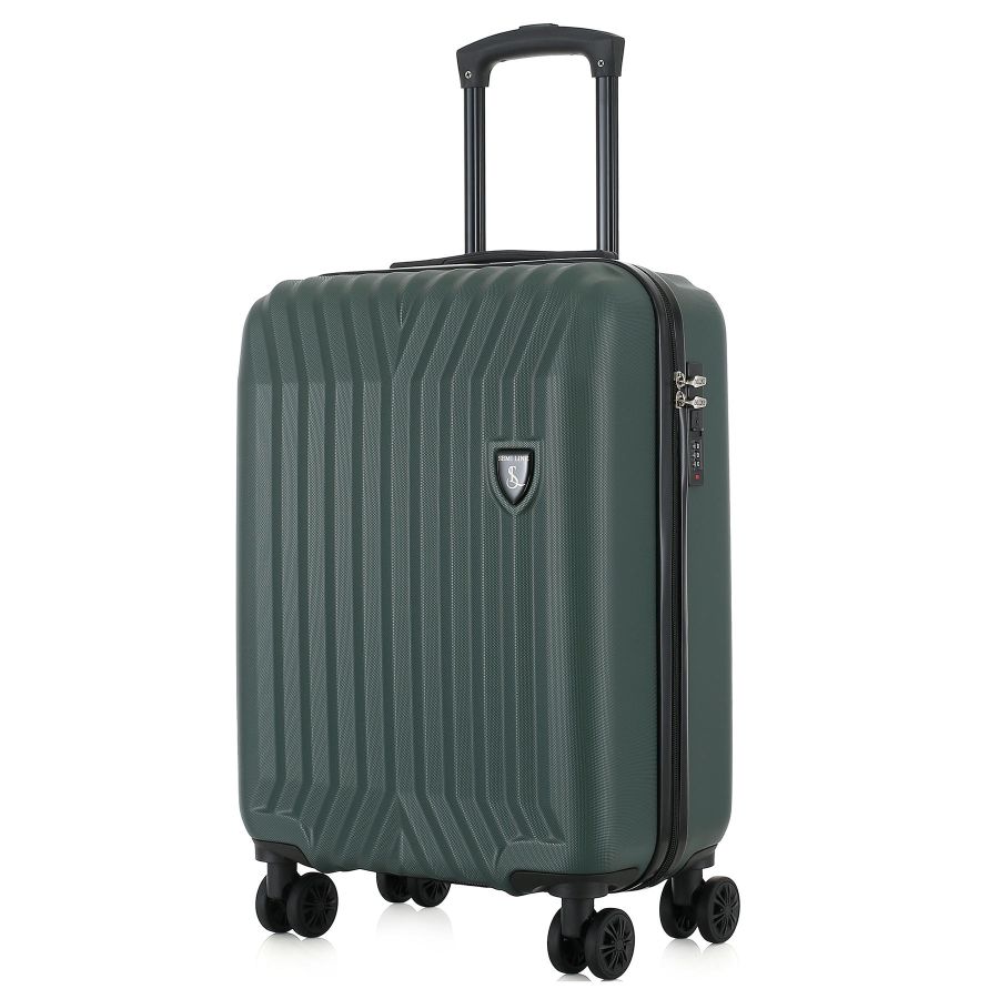 Чемодан маленький Semi Line T5986-3 ABS-пластик 20 дюймов 42 л для ручной клади Зелёный