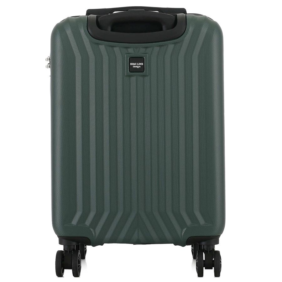Чемодан маленький Semi Line T5986-3 ABS-пластик 20 дюймов 42 л для ручной клади Зелёный