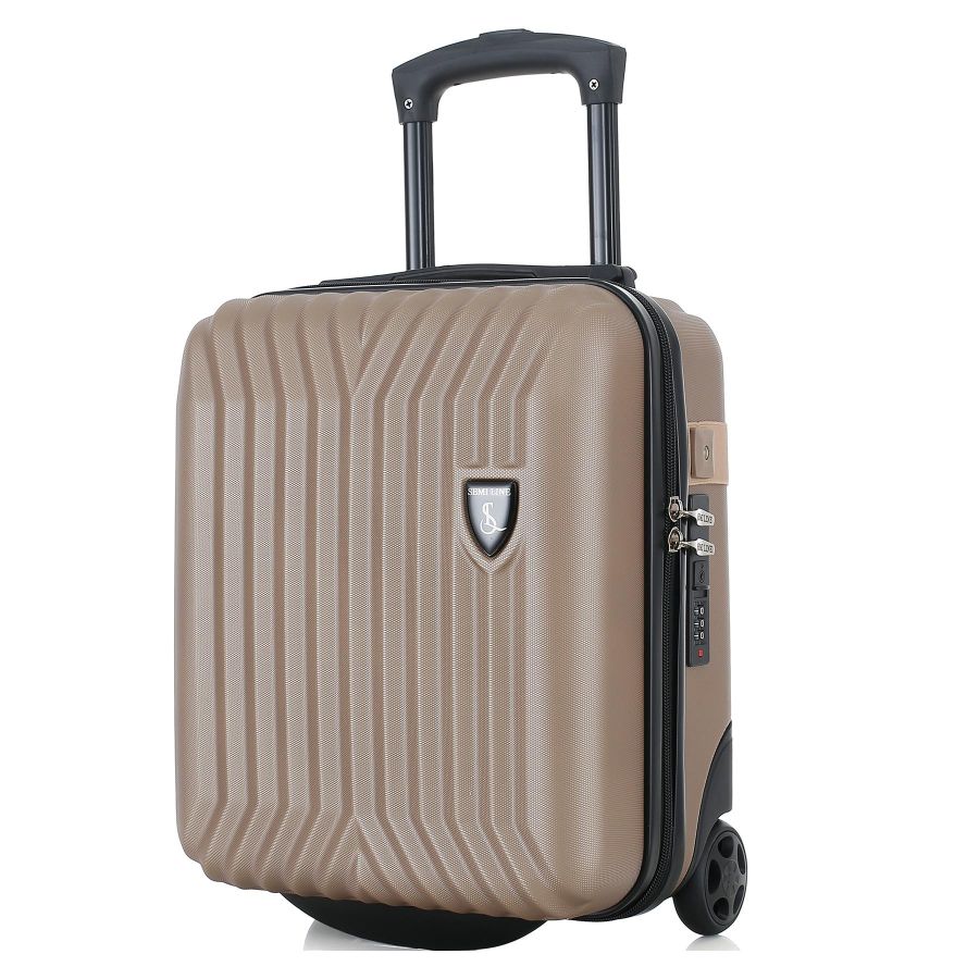 Чемодан миниатюрный Semi Line T5985-2 ABS-пластик 16 дюймов 21 л для ручной клади Шампань