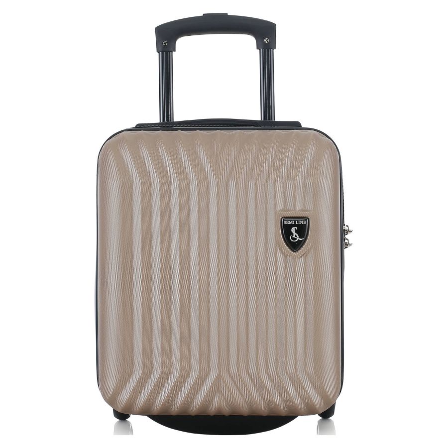 Чемодан миниатюрный Semi Line T5985-2 ABS-пластик 16 дюймов 21 л для ручной клади Шампань