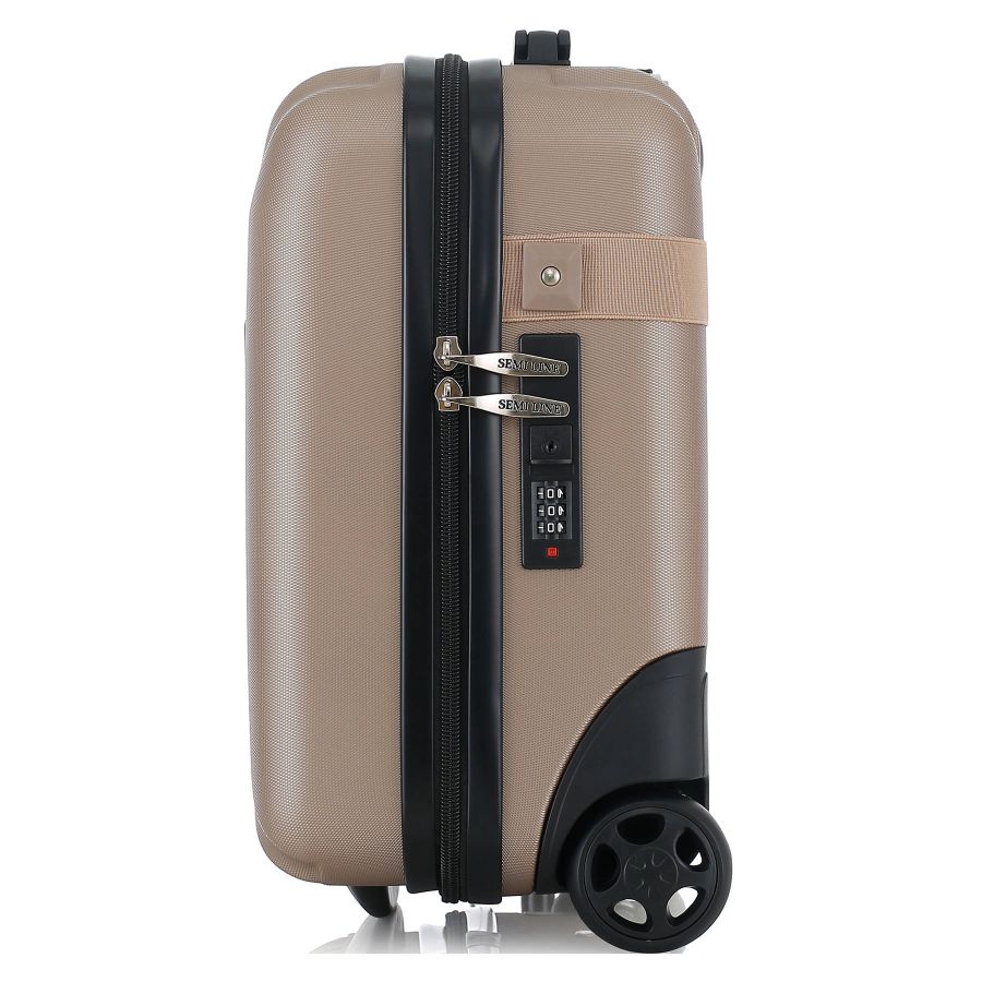 Чемодан миниатюрный Semi Line T5985-2 ABS-пластик 16 дюймов 21 л для ручной клади Шампань
