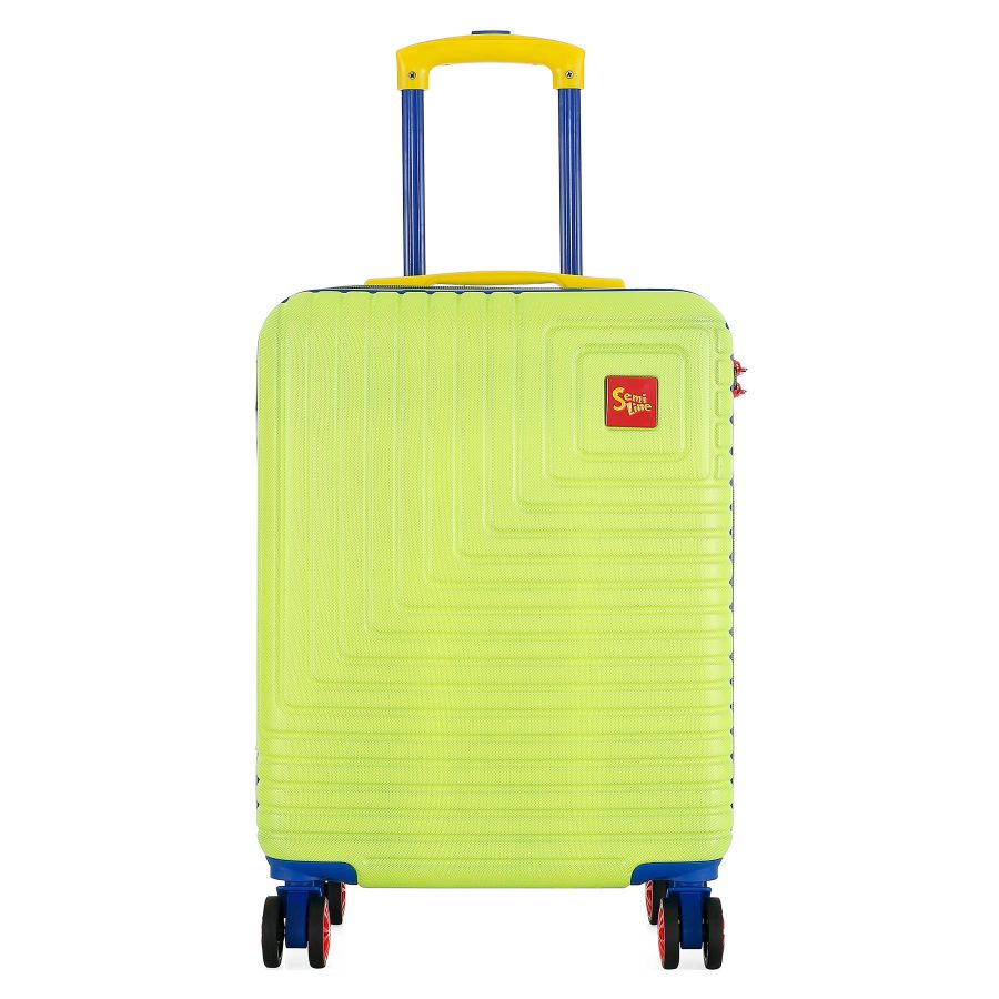 Чемодан маленький Semi Line T5939-1 ABS-пластик 20 дюймов 41 л для ручной клади Lemon