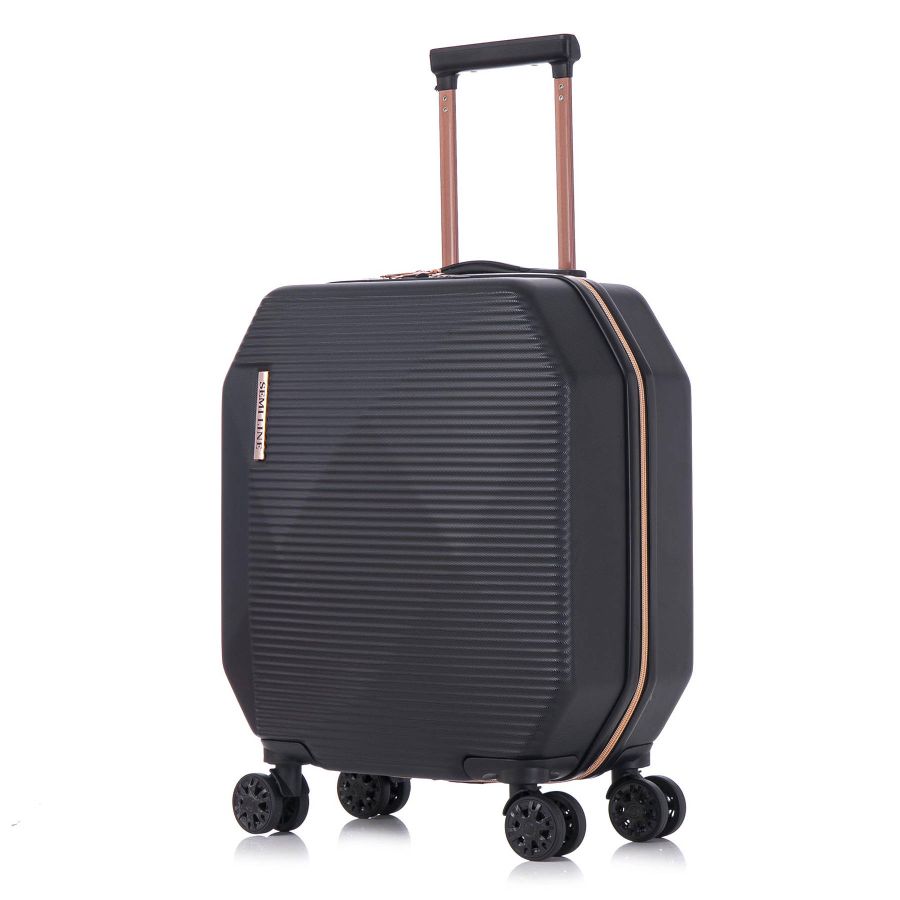 Чемодан маленький Semi Line T5821-3 ABS-пластик 20 дюймов 38 л для ручной клади Чёрный