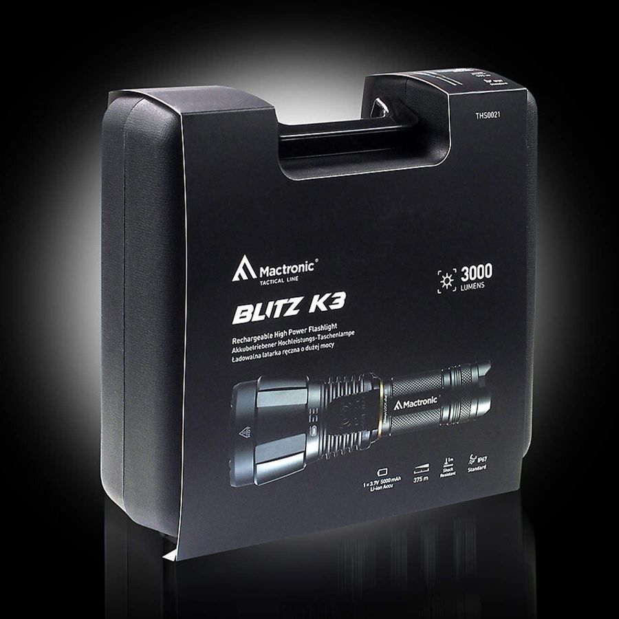 Фонарь тактический Mactronic Blitz K3 THS0021 3000 Lm 172x62x62 мм Темно-серый