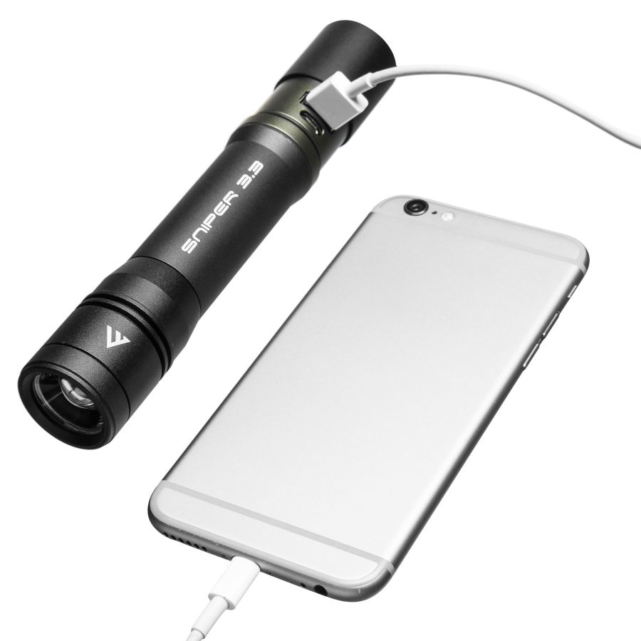 Фонарь тактический Mactronic Sniper 3.3 THH0064 аккумуляторный 1020 Lm 150x29x29 мм Черный