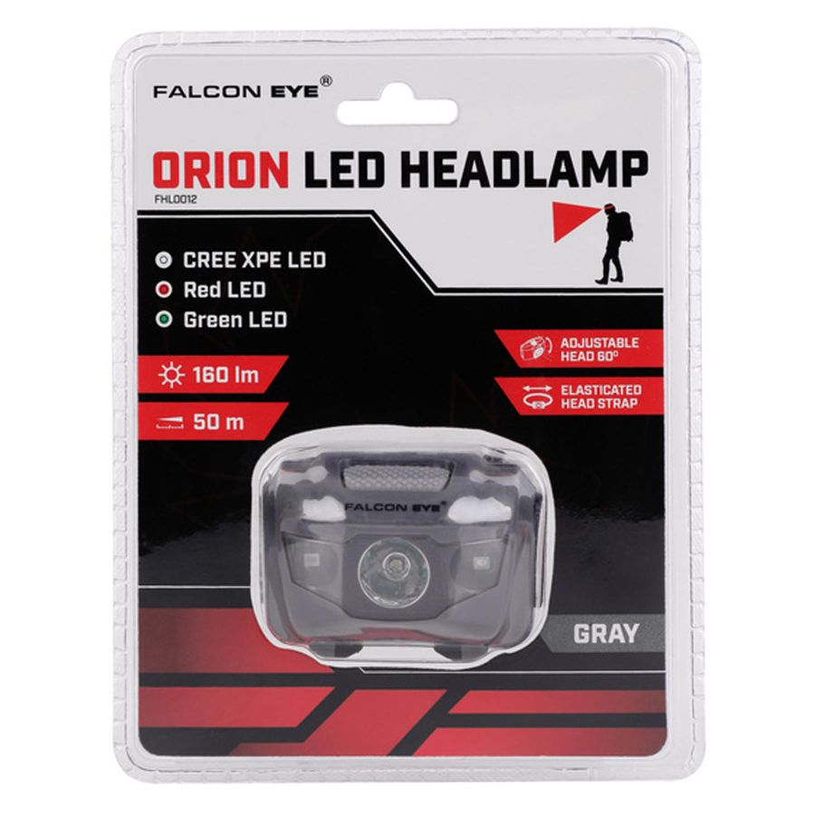 Фонарь налобный Falcon Eye Orion 160 Lm CREE XP-E пластик Grey