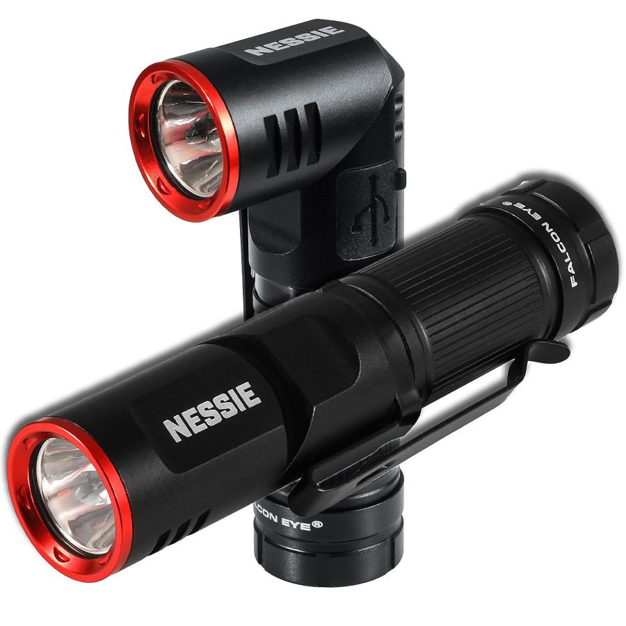 Фонарь тактический Falcon Eye Nessie 500 Lm магнитный USB-C алюминий Black