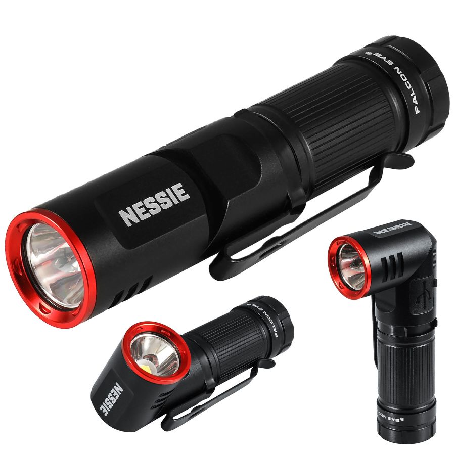 Фонарь тактический Falcon Eye Nessie 500 Lm магнитный USB-C алюминий Black