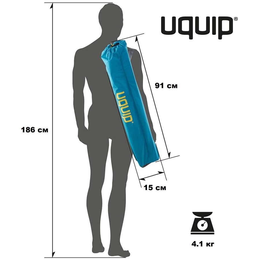Стол туристический Uquip Variety M 90x53x45-69 см алюминий Grey