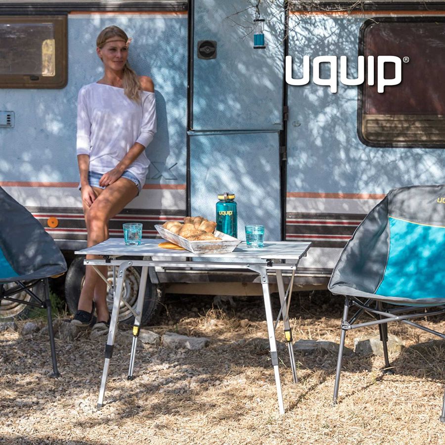 Стол туристический Uquip Variety M 90x53x45-69 см алюминий Grey