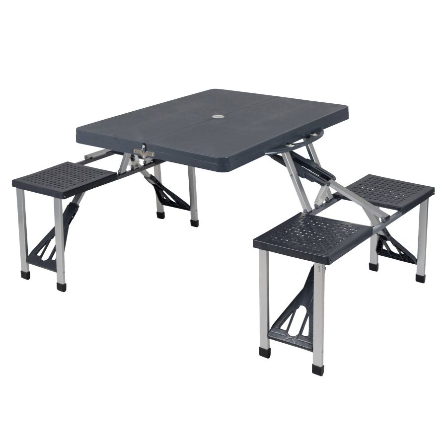 Набор мебельный Bo-Camp Basic стол+4 стула 85x65x67 см пластик Grey