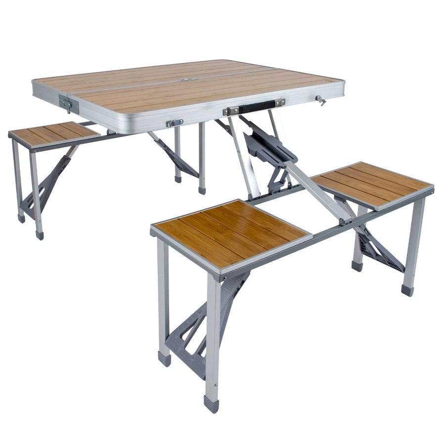 Набор мебельный Bo-Camp Bamboo стол+4 стула 85x65x67 см бамбук Brown/Silver