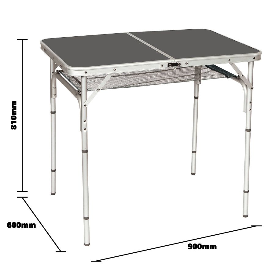 Стол туристический Bo-Camp Case 90x60x35/81 см МДФ Grey