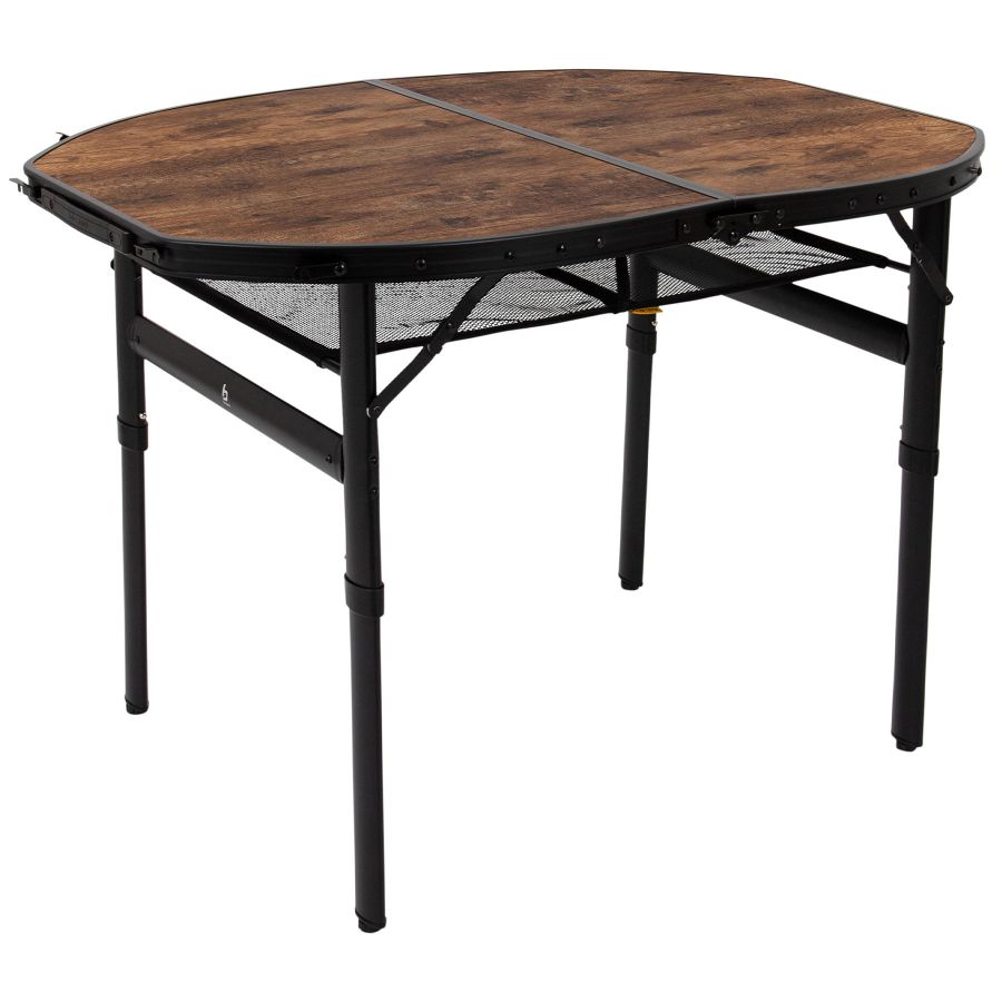 Стол туристический Bo-Camp Woodbine Oval 100x70x36/70 см МДФ Black/Wood