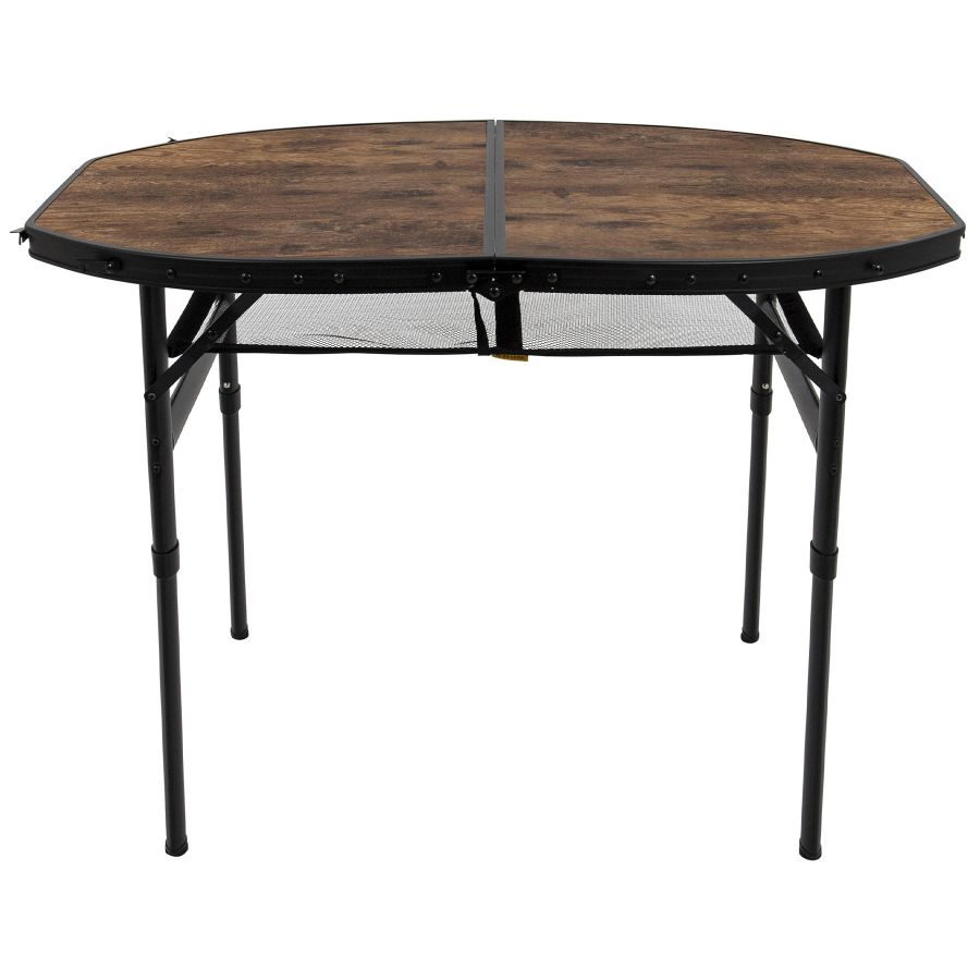 Стол туристический Bo-Camp Woodbine Oval 100x70x36/70 см МДФ Black/Wood
