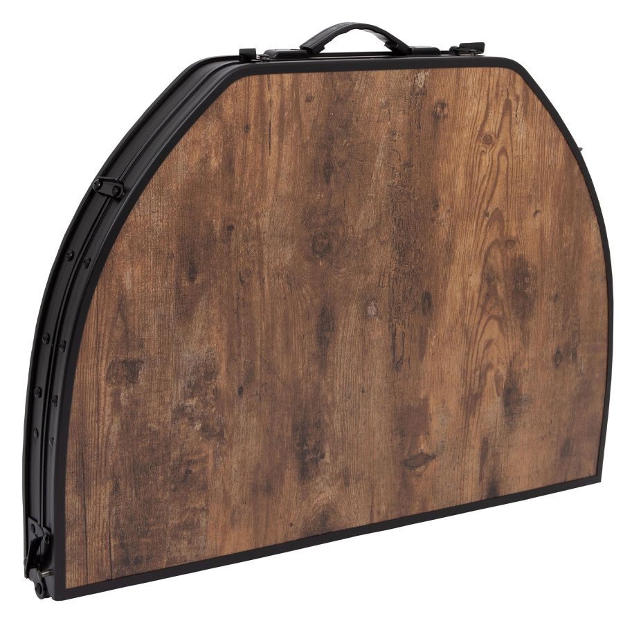 Стол туристический Bo-Camp Woodbine Oval 100x70x36/70 см МДФ Black/Wood