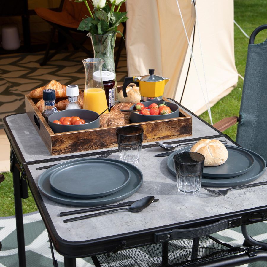 Стол туристический Bo-Camp Northgate 120x60x37/70 см МДФ Black/Grey