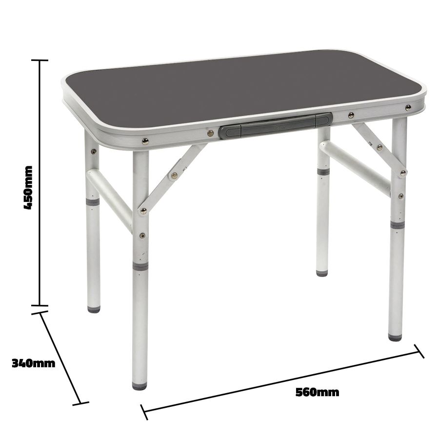 Стол туристический Bo-Camp 56x34x24/45 см МДФ/алюминий Grey