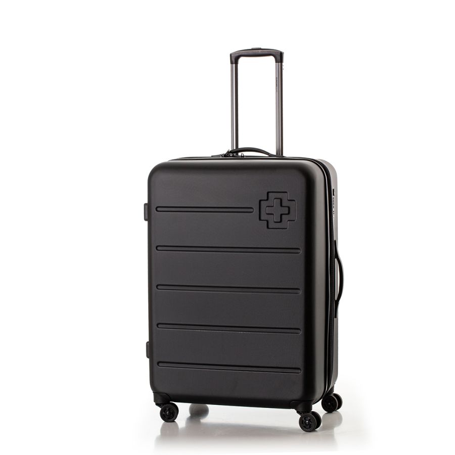 Чемодан малый под ручную кладь Swissbrand Berlin (S) поликарбонат Black (SWB_LHBER001S)