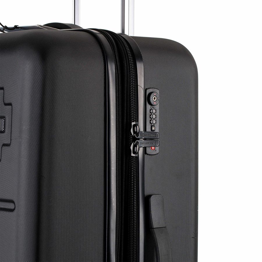 Чемодан большой Swissbrand Berlin (L) поликарбонат Black (SWB_LHBER001L)
