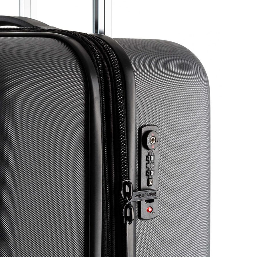 Чемодан малый под ручную кладь Swissbrand Berlin (S) поликарбонат Grey (SWB_LHBER801S)