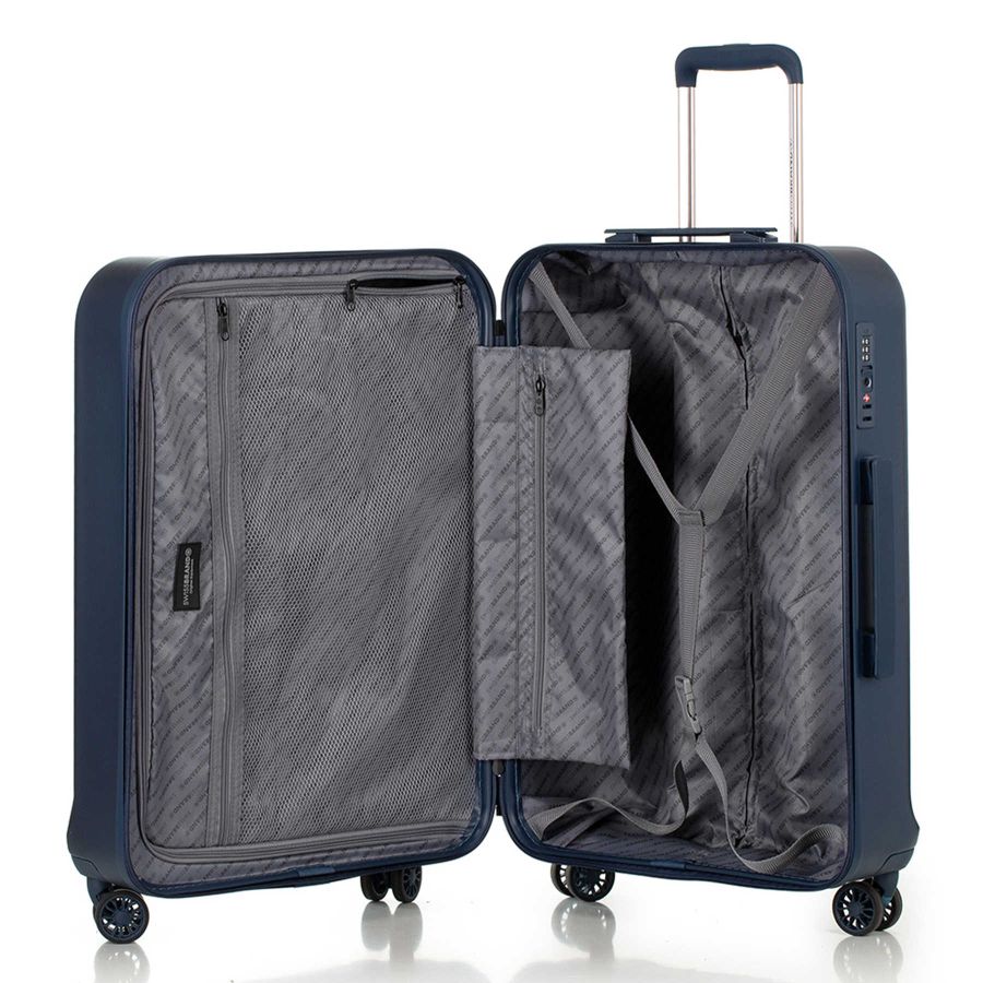 Чемодан средний Swissbrand London (M) Polycarbonate/ABS-Plastic Navy (SWB_LHLON603M)