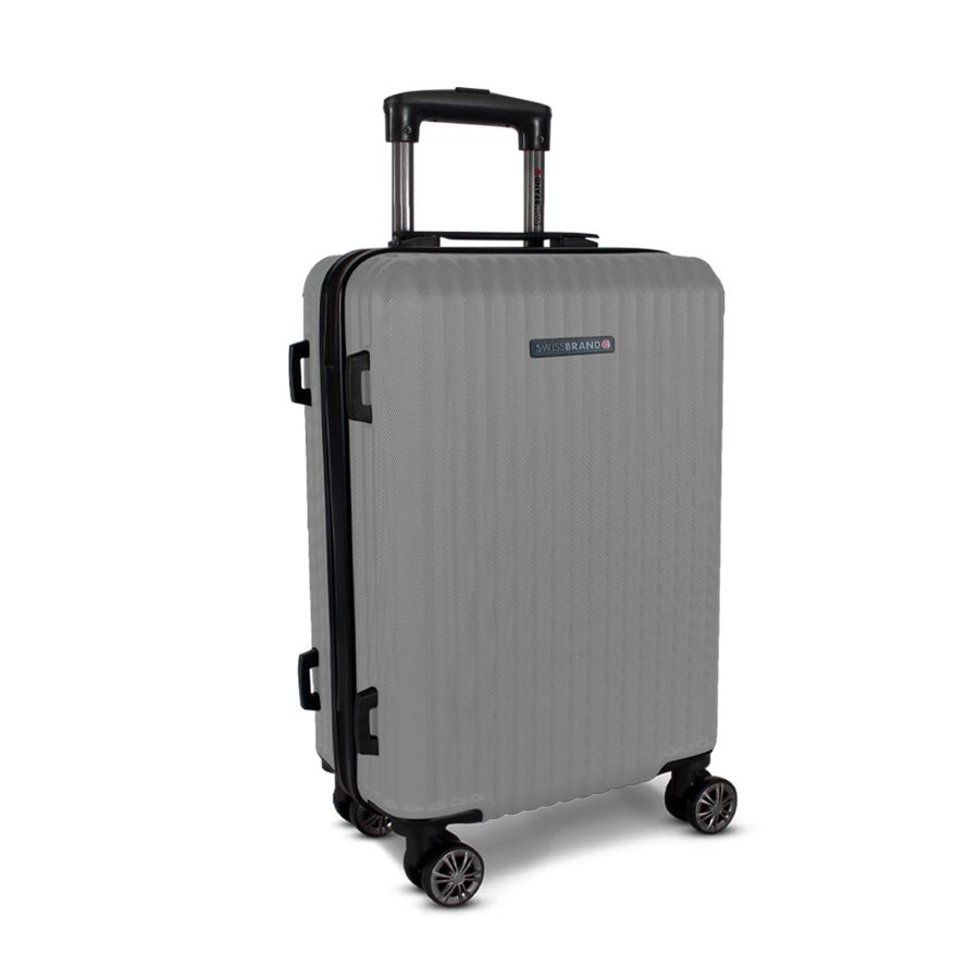 Чемодан Swissbrand Riga 2.0 (S) Silver (SWB_LHRIG802S)