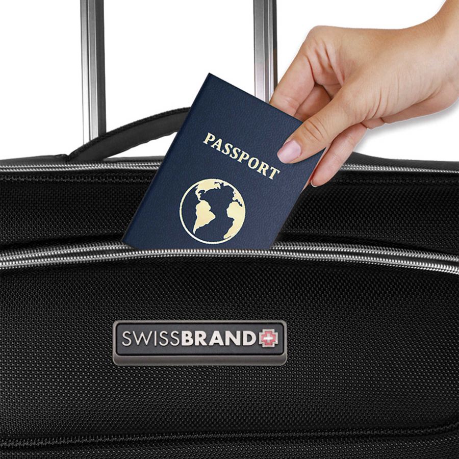 Чемодан большой Swissbrand Austria (L) Polyester Black (SWB_LEAUS001L)