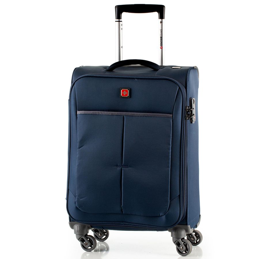 Чемодан большой Swissbrand Silkeborg (L) Polyester 500D Navy (SWB_LLSIL940L)