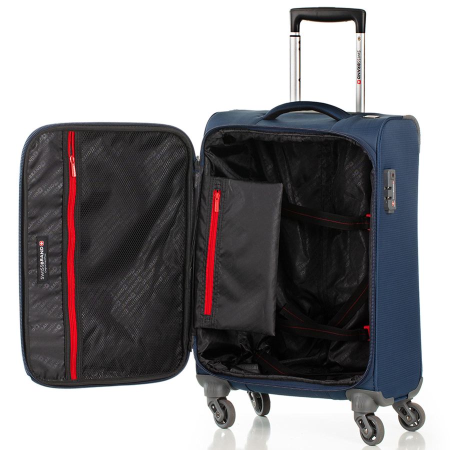 Чемодан большой Swissbrand Silkeborg (L) Polyester 500D Navy (SWB_LLSIL940L)