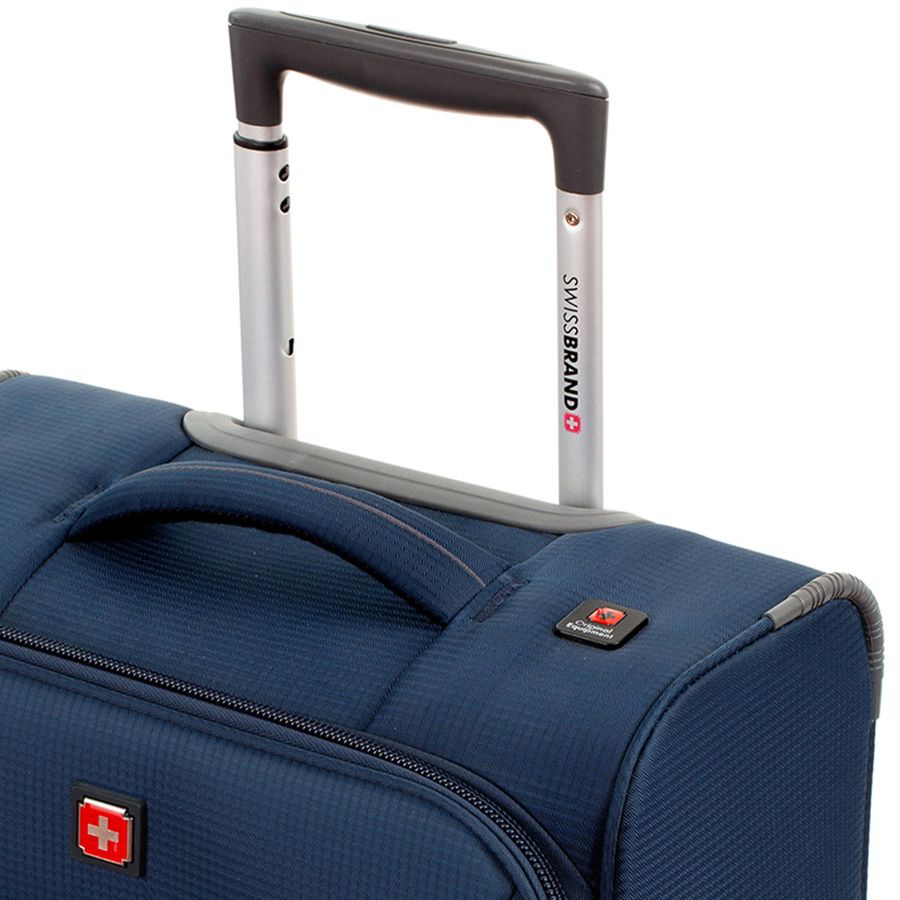 Чемодан большой Swissbrand Silkeborg (L) Polyester 500D Navy (SWB_LLSIL940L)