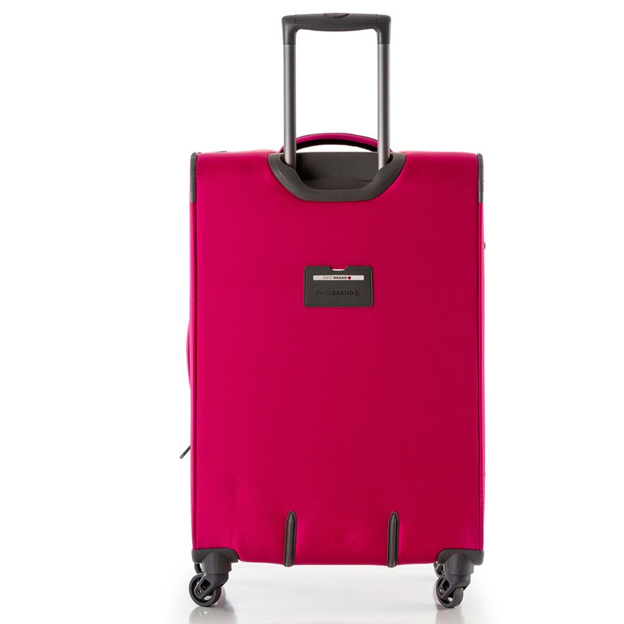 Чемодан большой Swissbrand Silkeborg (L) Polyester 500D Fuchsia/Light Grey (SWB_LLSIL941L)