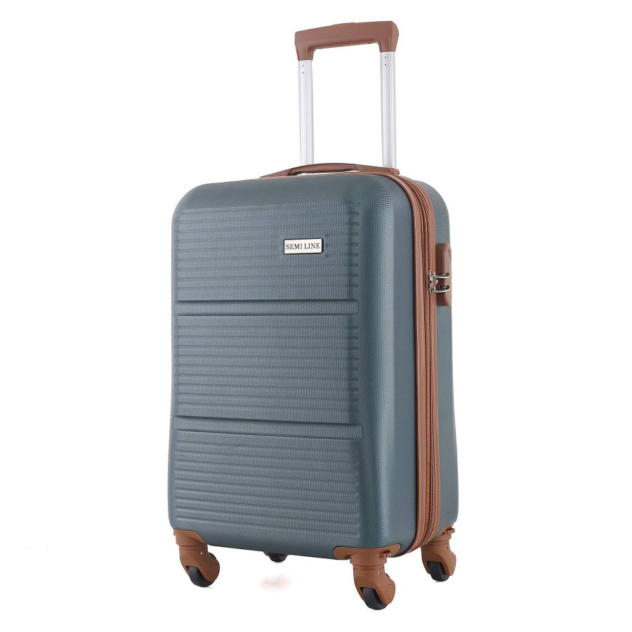 Чемодан Semi Line 20 (S) Green-Grey (T5584-2)