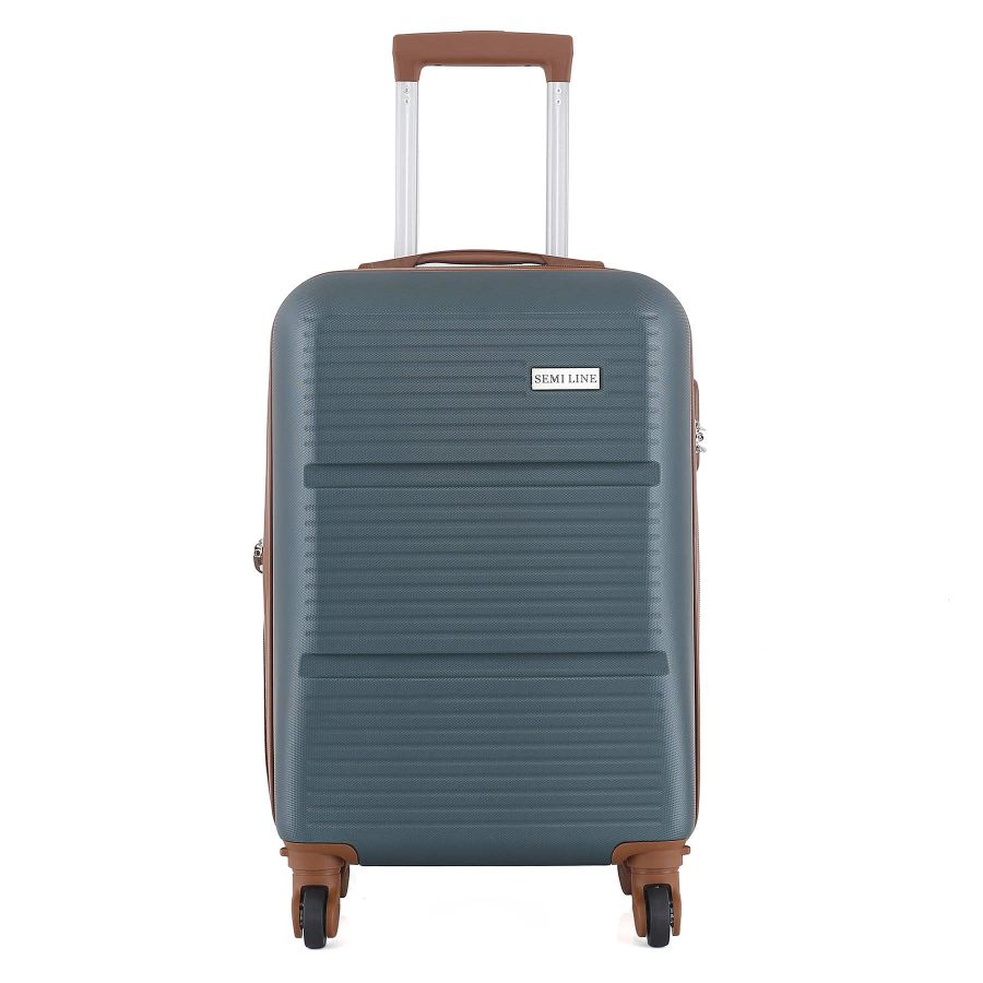 Чемодан Semi Line 20 (S) Green-Grey (T5584-2)