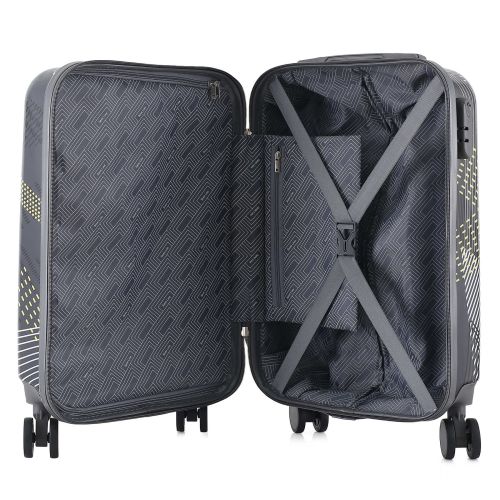 Чемодан малый для ручной клади Semi Line 20 (S) Polycarbonate/ABS-Plastic Black Pattern (T5651-1)