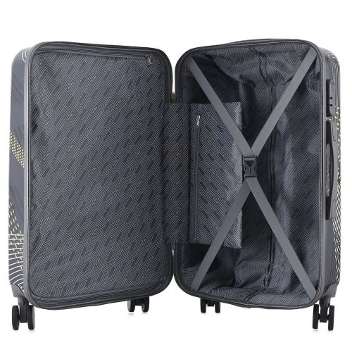 Чемодан средний Semi Line 24 дюйма (M) Polycarbonate/ABS-Plastic Black Pattern (T5651-2)