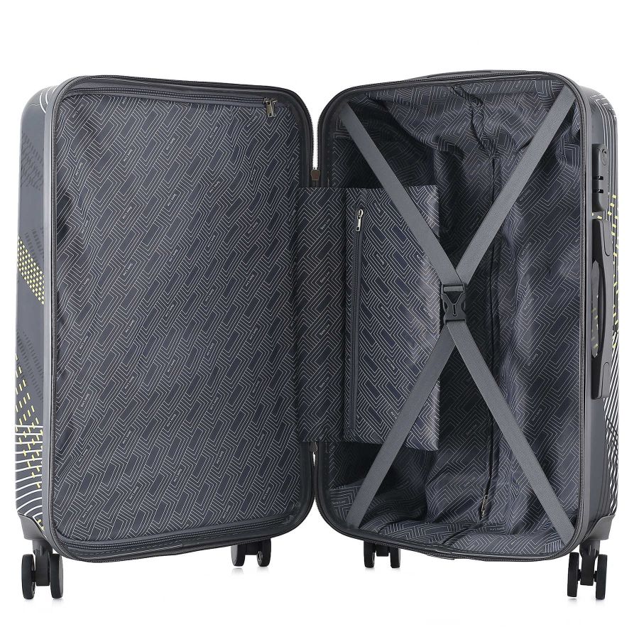 Чемодан средний Semi Line 24 дюйма (M) Polycarbonate/ABS-Plastic Black Pattern (T5651-2)