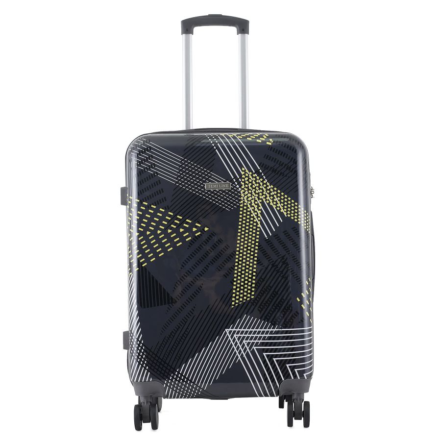 Чемодан средний Semi Line 24 дюйма (M) Polycarbonate/ABS-Plastic Black Pattern (T5651-2)