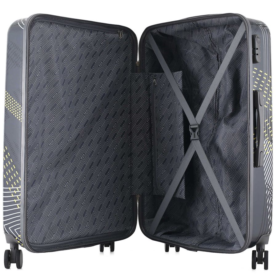Чемодан большой Semi Line 28 дюймов (L) Polycarbonate/ABS-Plastic Black Pattern (T5651-3)